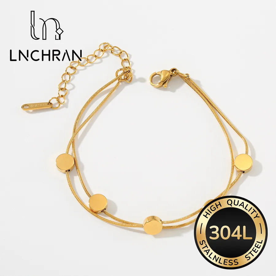 18K Gold Plated Geometric Stainless Steel Necklace