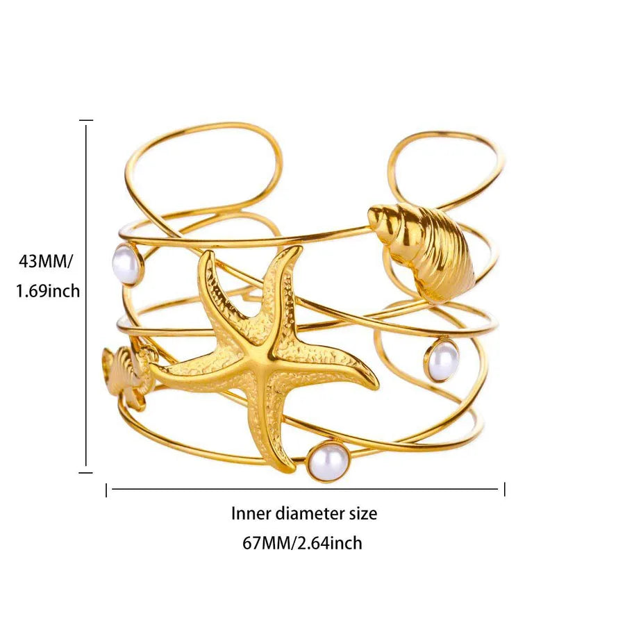 Gold Shell Stainless Steel Bracelet 3