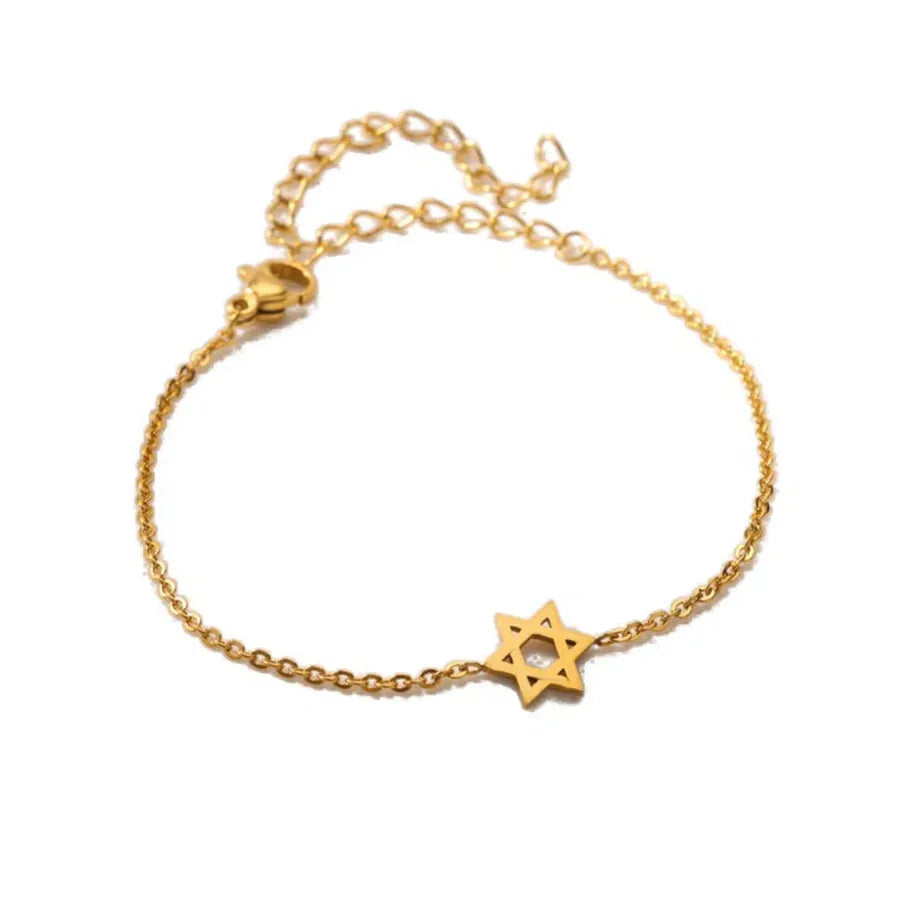 Stainless Steel Star of David Bracelet