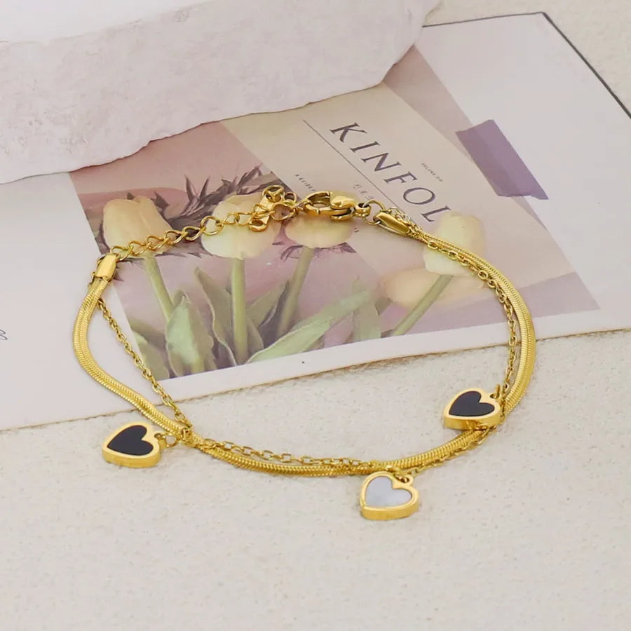 Gold Plated Stainless Steel Asymmetric Bracelet Average Size Gold Style 46