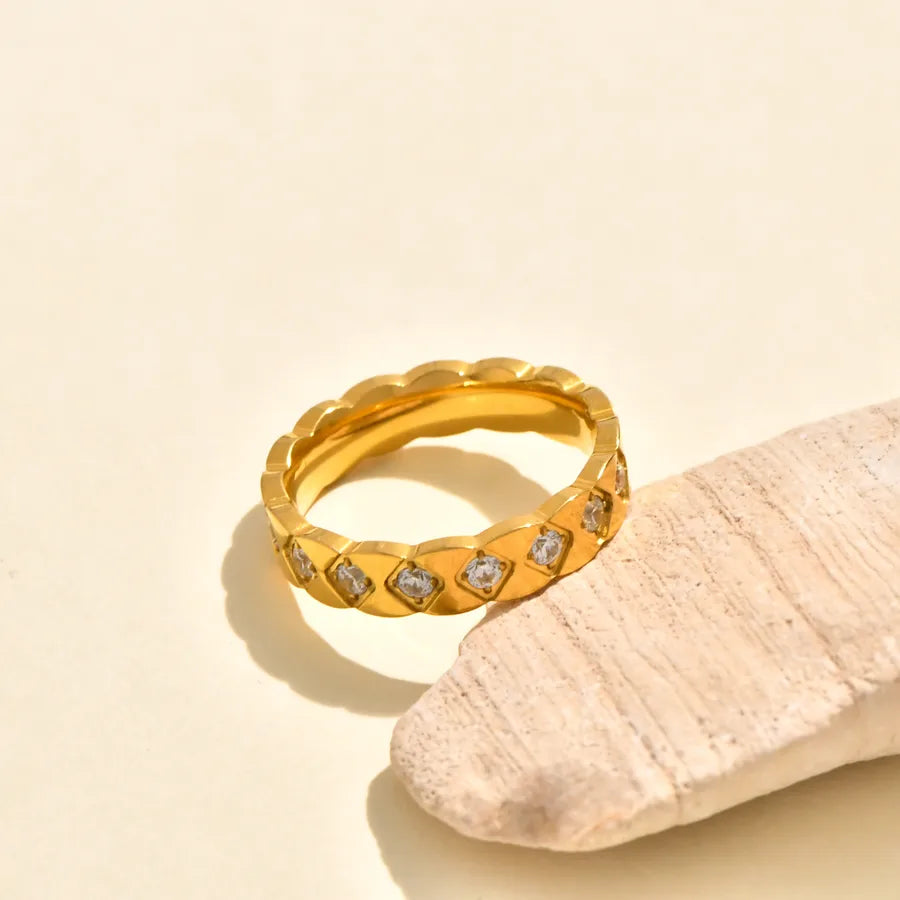 18K Gold Plated Wave Ring – Stainless Steel 5772901