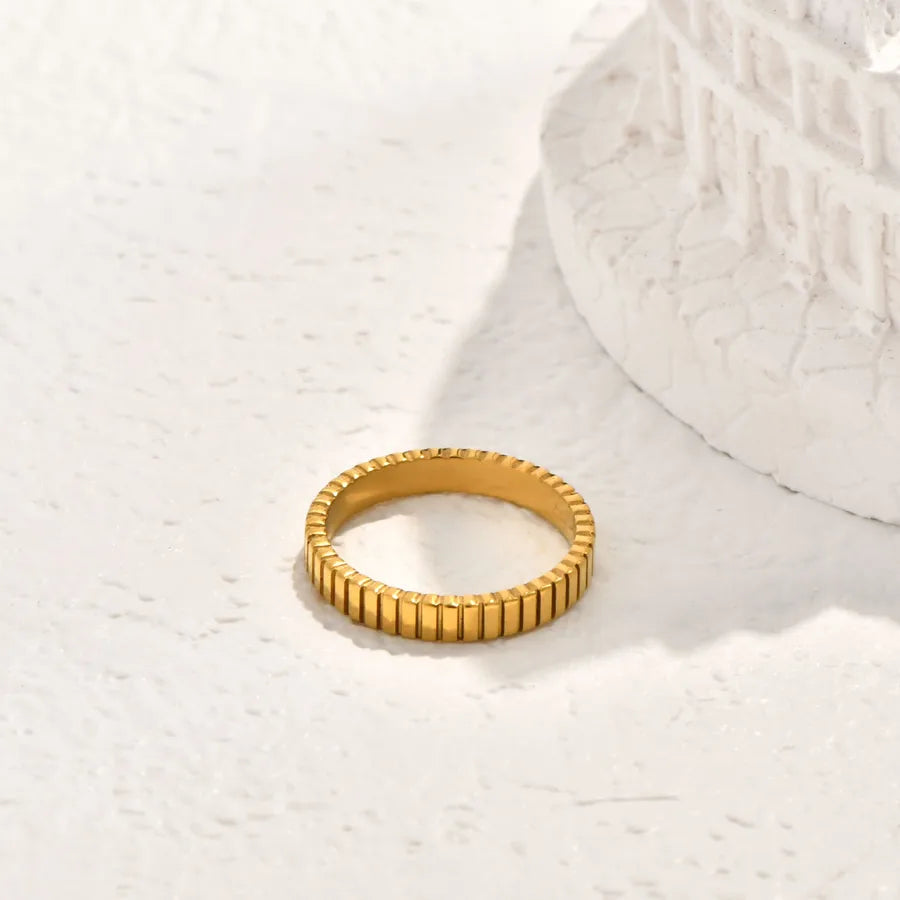 18K Gold Plated Twist Zircon Double Layer Ring 5772901