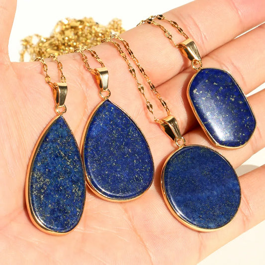 Lapis Lazuli Pendant Necklace – Handmade & Elegant