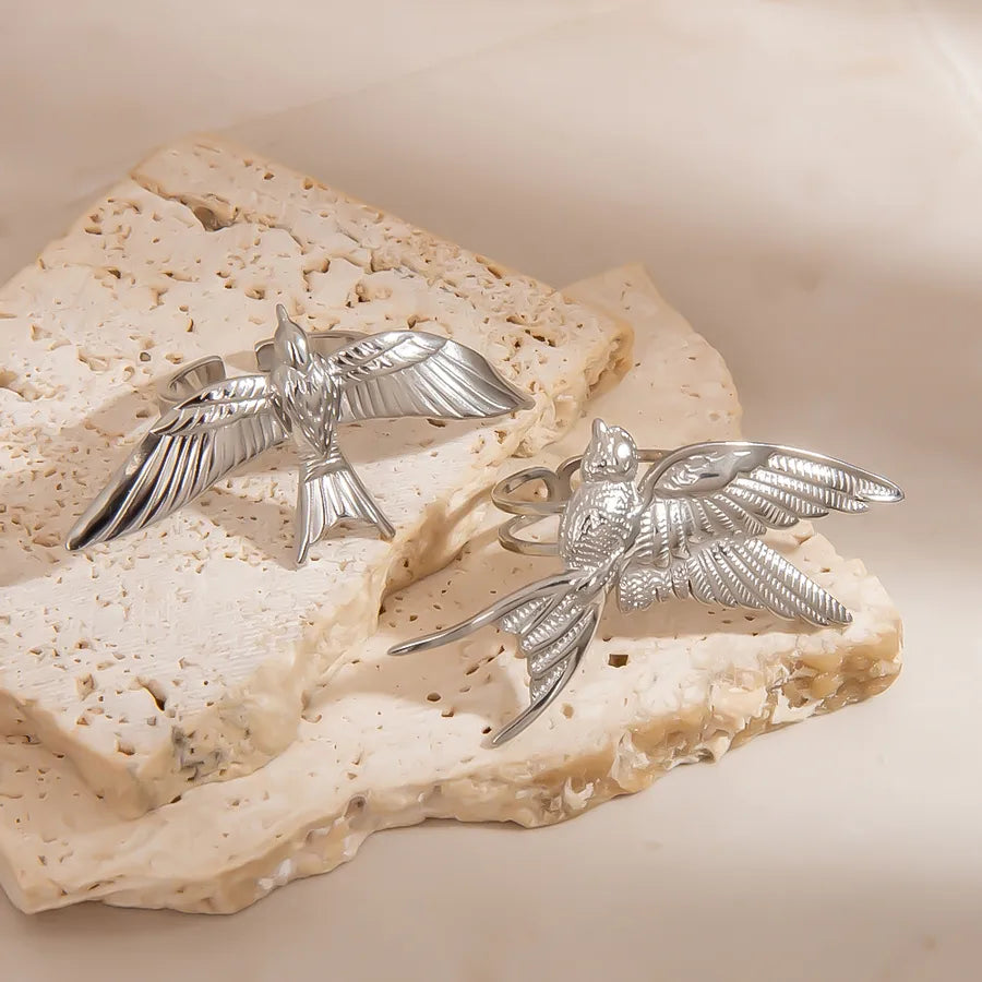 18K Gold Plated Bird Ring for Women