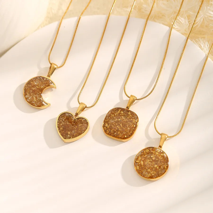 Stainless Steel Geometric Pendant Necklace