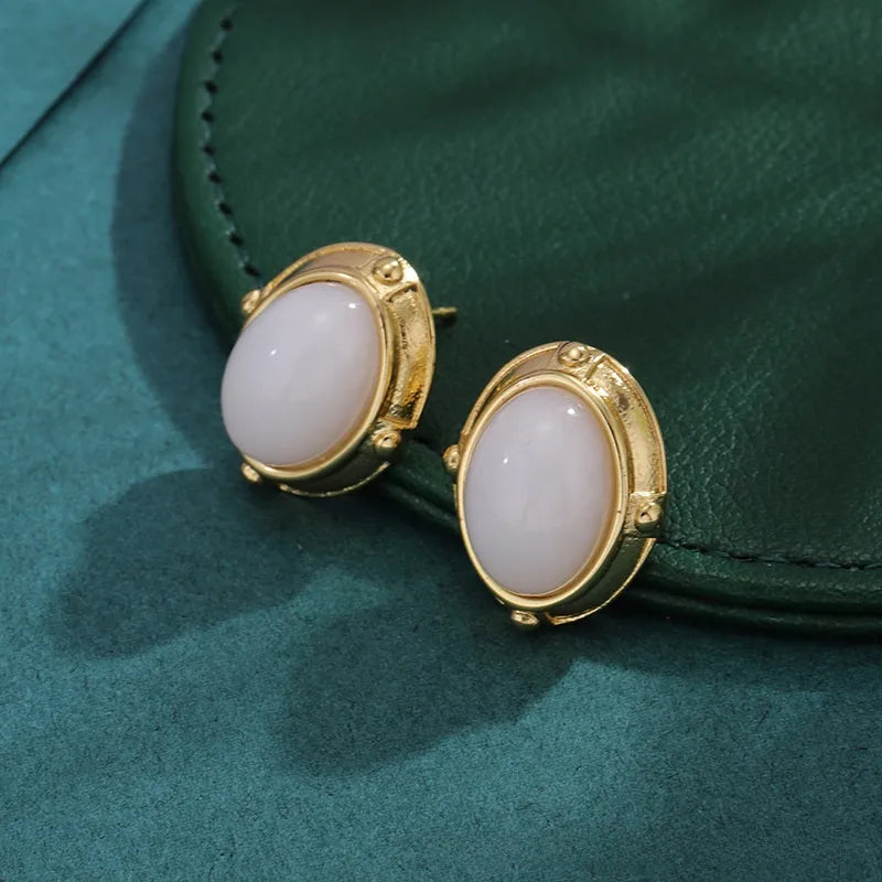 Bold Titanium Steel Large Hoop Earrings ES061