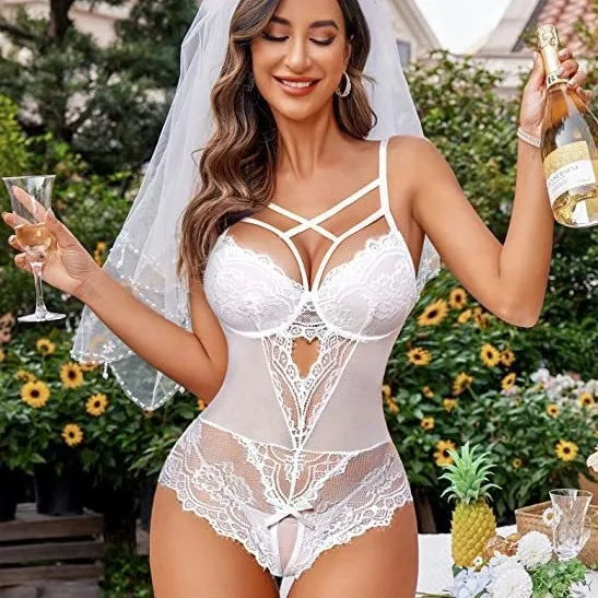 Women's Sexy Mesh Lingerie Bodysuit