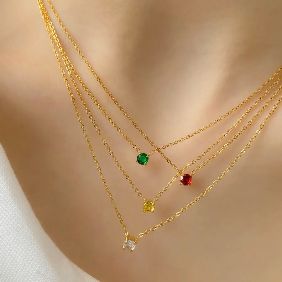 18K Gold Plated Geometric Titanium Steel Necklace