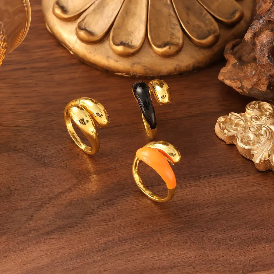 Women's Geometric Open Titanium Steel Ring