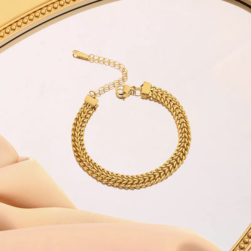 Gold Minimalist Chain Bracelet for Women