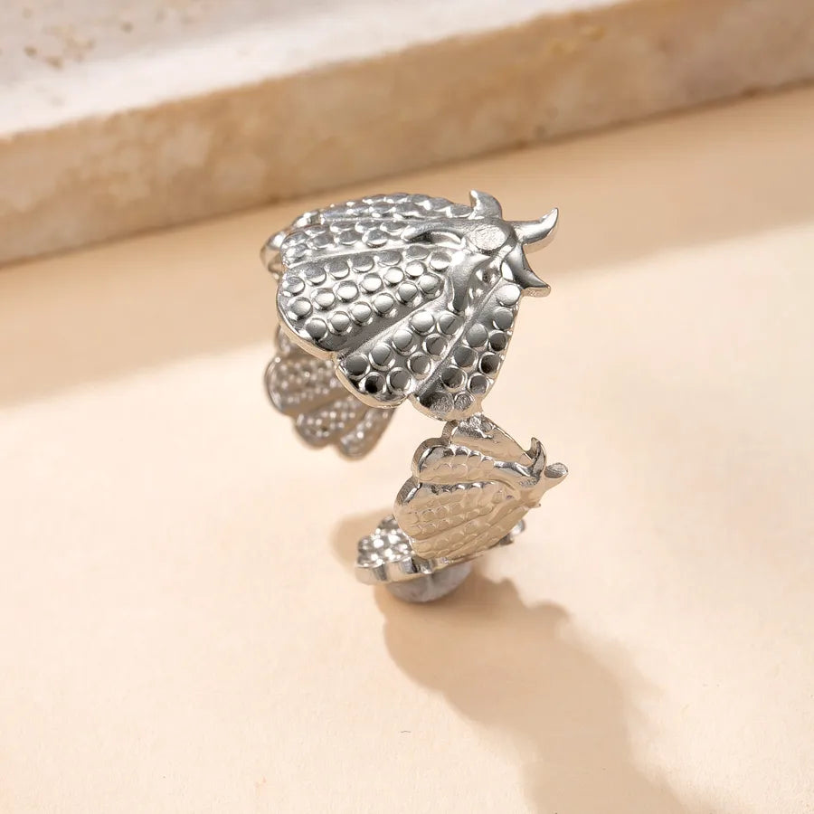 Geometric Stainless Steel Open Ring Average Size YYJZ364S