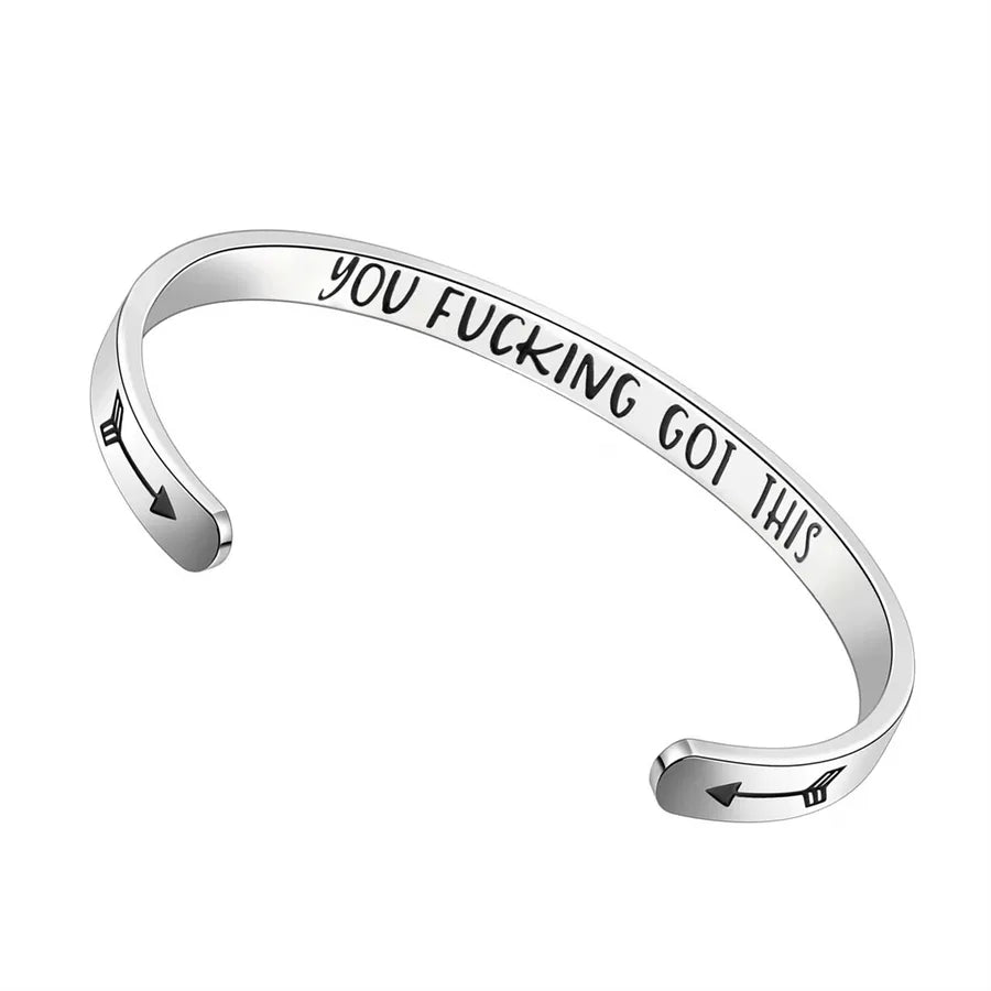 Retro Heart Stainless Steel Bangle 85-You Got This