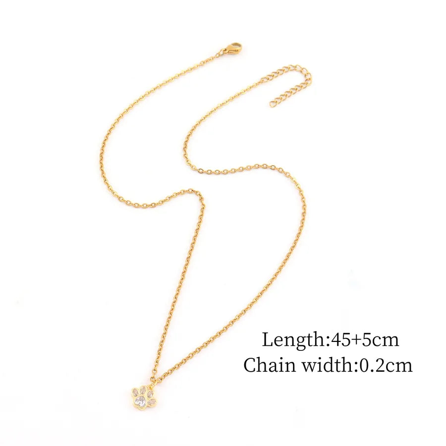 Gold Cat Claw Pendant Necklace – Stainless Steel Gold Average Size