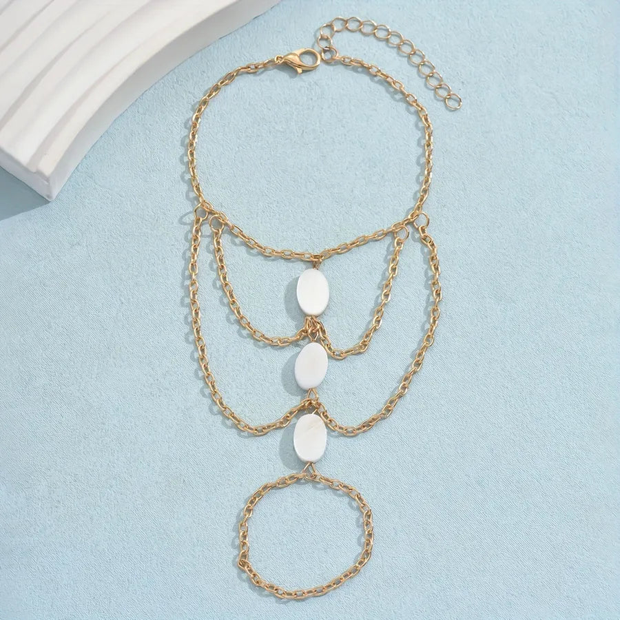 Shell Mesh Finger Bracelet for Women