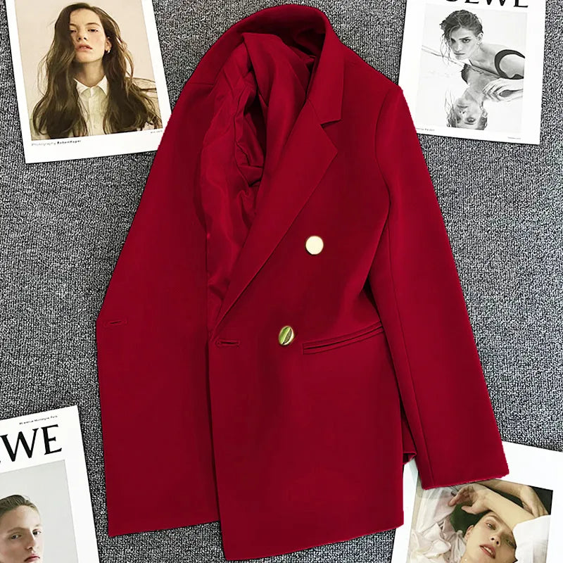 Candy Green Women's Blazer – Spring/Autumn Style Burgundy