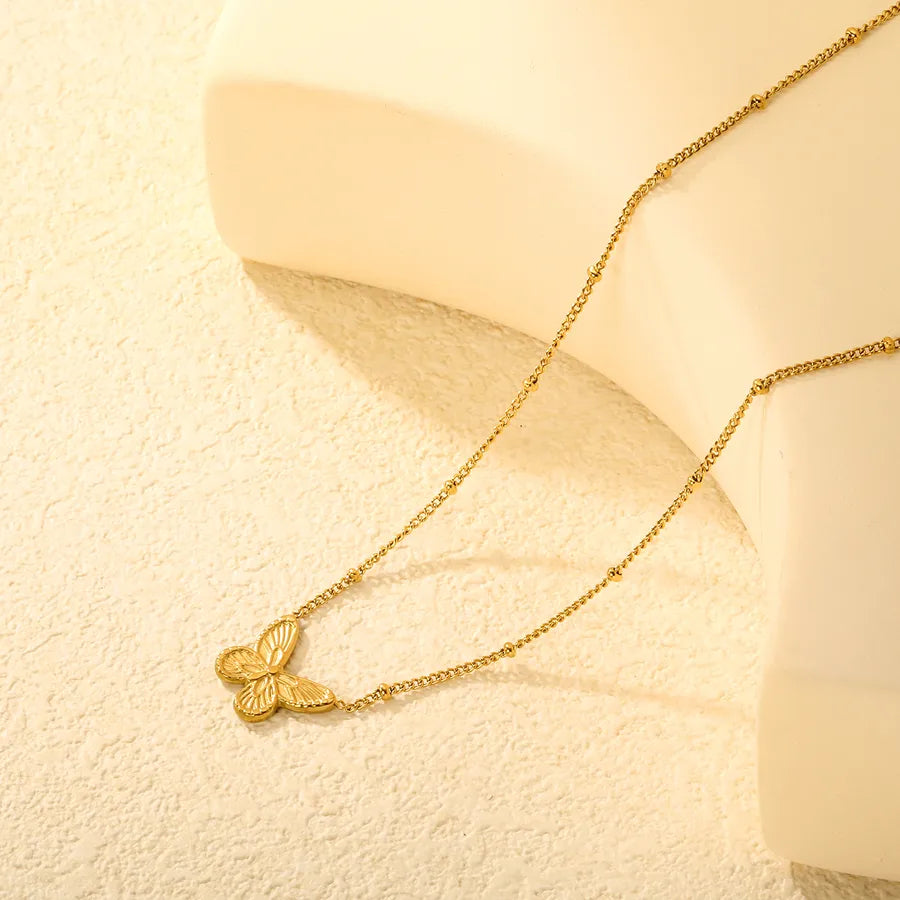 Butterfly Pendant Necklace in 18K Stainless Steel