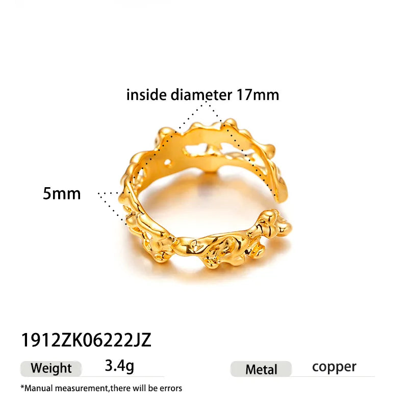 Elegant Irregular Shell Ring for Women