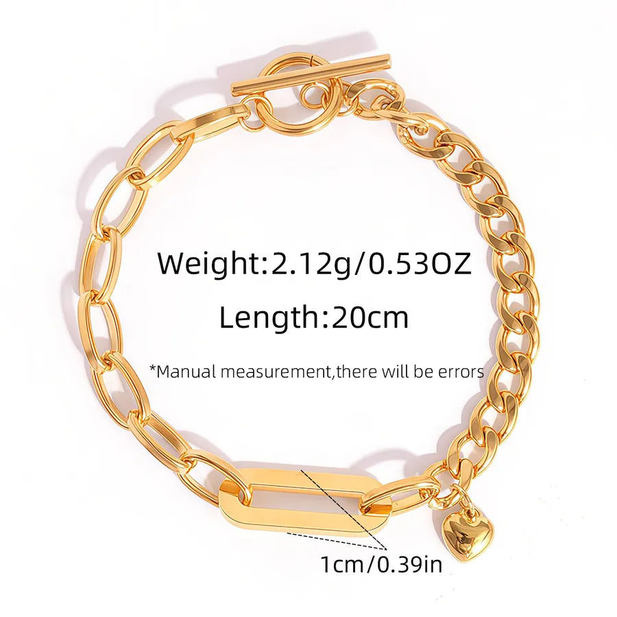 18K Gold Plated Geometric Stainless Steel Bracelet