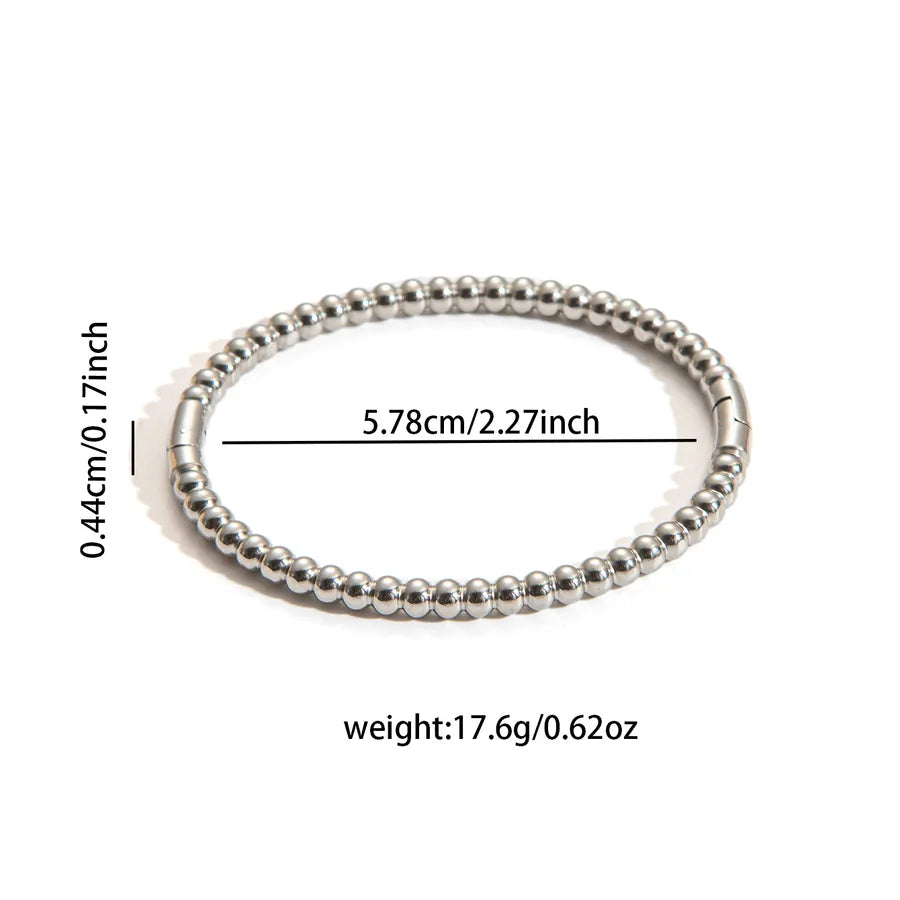 Gold Plated Open Bangle Bracelet Ring Bracelet [Steel Color]