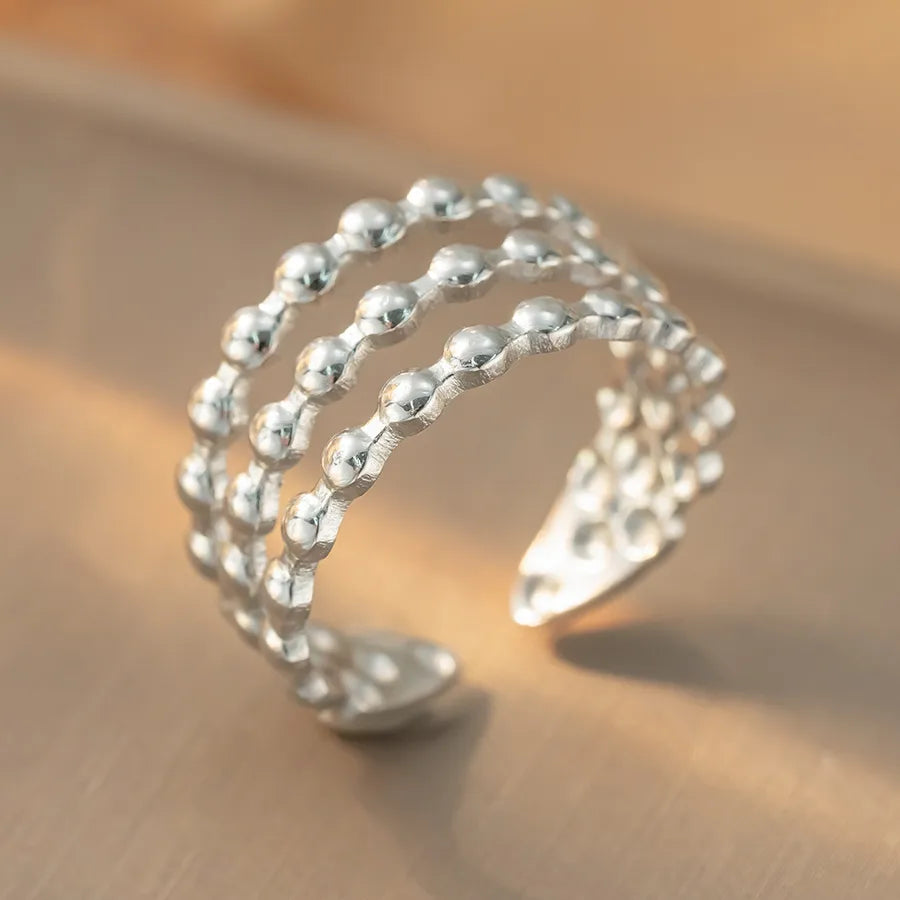 Geometric Titanium Steel Open Ring K354 Steel Color Ring Open