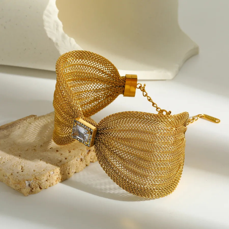 18K Gold Plated Zircon Square Bracelet