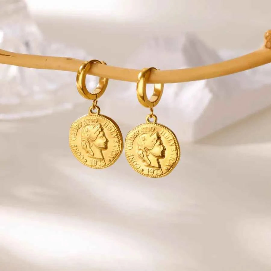3-Piece Gold Coin Jewelry Set