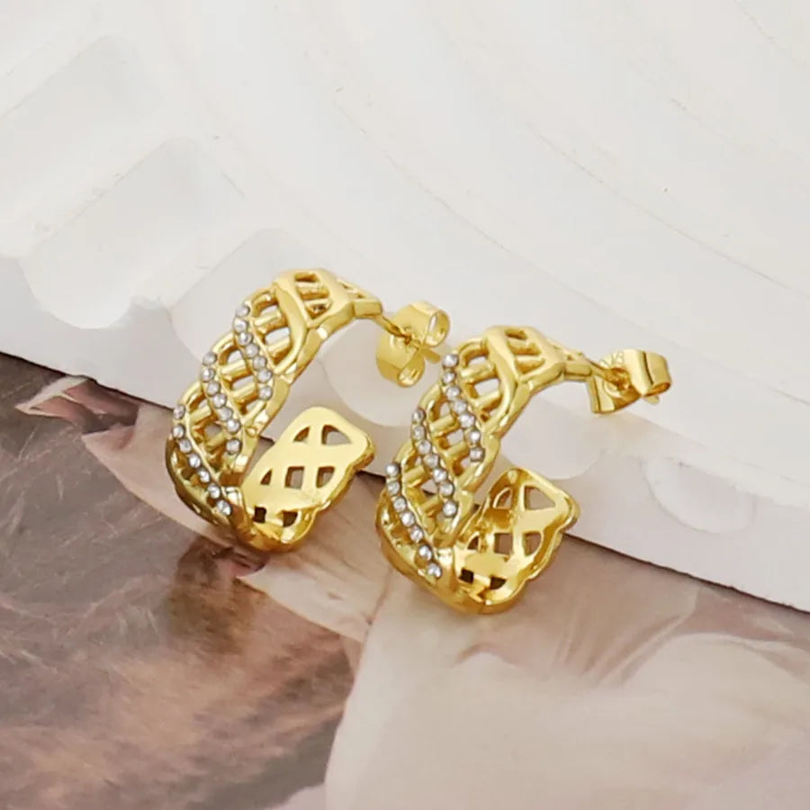 18K Gold Plated Butterfly & Flower Stud Earrings Average Size Gold Style 9