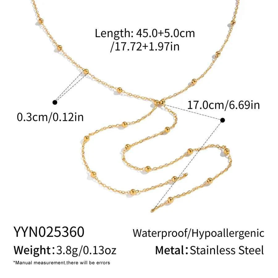 Minimalist Gold Tassel Chain Necklace