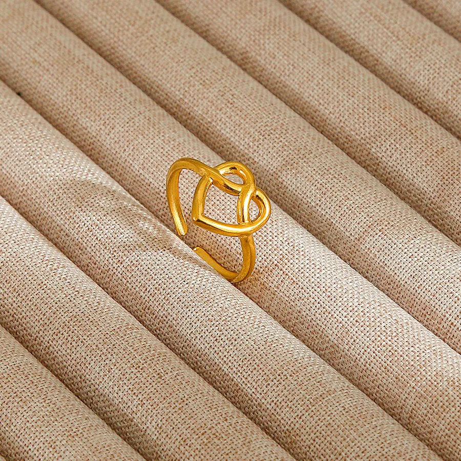 Heart Pattern Stainless Steel Ring 308