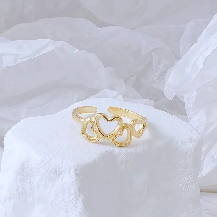 Gold Bamboo Titanium Steel Open Ring Adjustable Opening Golden Hydraulic J33