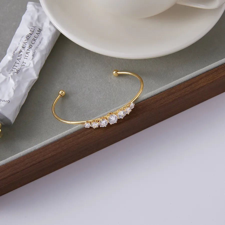 18K Gold Plated Stainless Steel Zirconia Bracelet