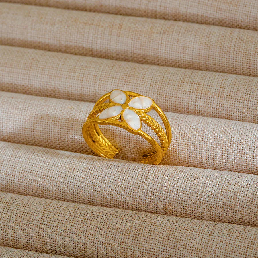 Adjustable 18K Gold Stainless Steel Ring 264