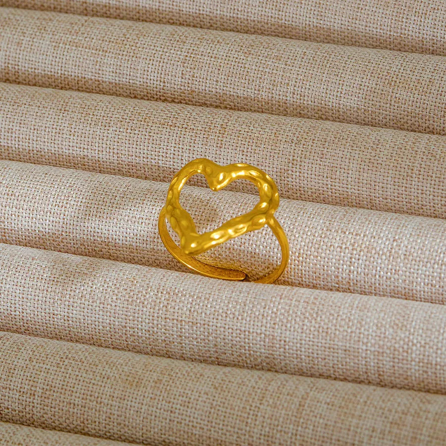 Adjustable 18K Gold Stainless Steel Ring 311