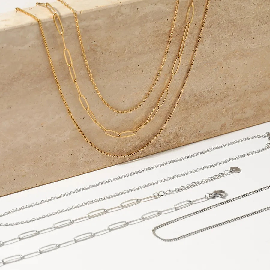 Minimalist Gold-Plated Stainless Steel Necklace