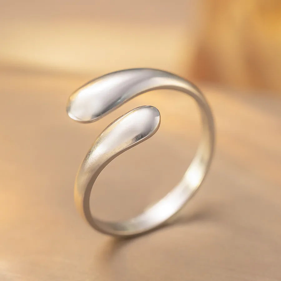 Geometric Titanium Steel Open Ring K280 Steel Color Ring Open