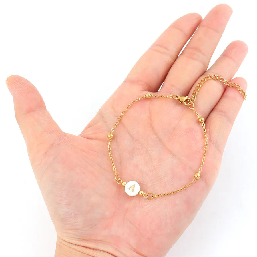 18K Gold Plated Stainless Steel Shell Bracelet