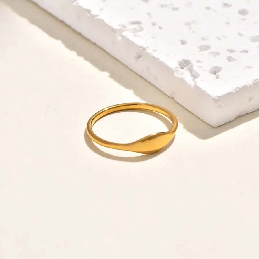 Gold Plated Bow Knot Chain Ring