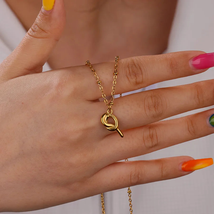 18K Gold Butterfly Letter Pendant Necklace