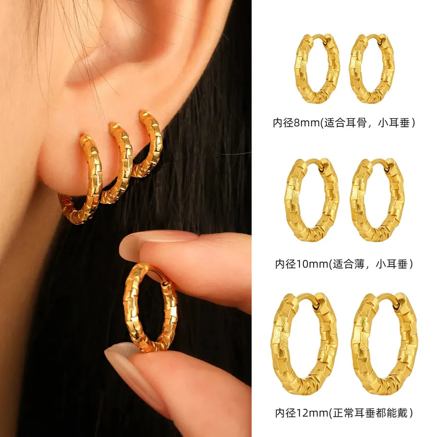 18K Gold Plated Titanium Steel Geometric Earrings