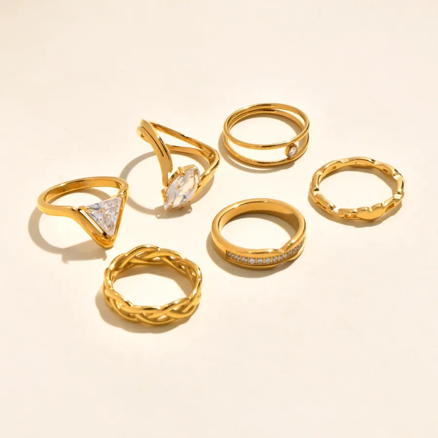 Double Layer Gold Heart Ring for Women