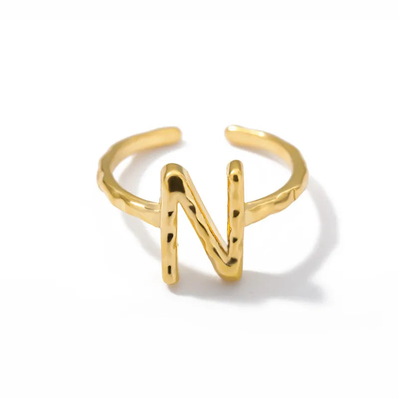 18K Gold Plated Geometric Stainless Steel Ring 5