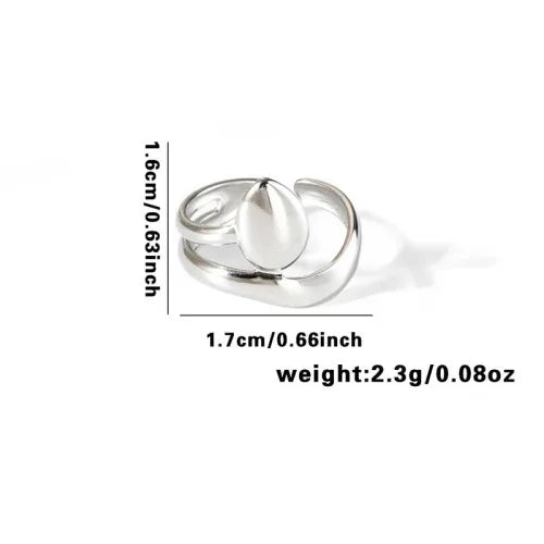 Titanium Steel Fish Tail Ring for Women