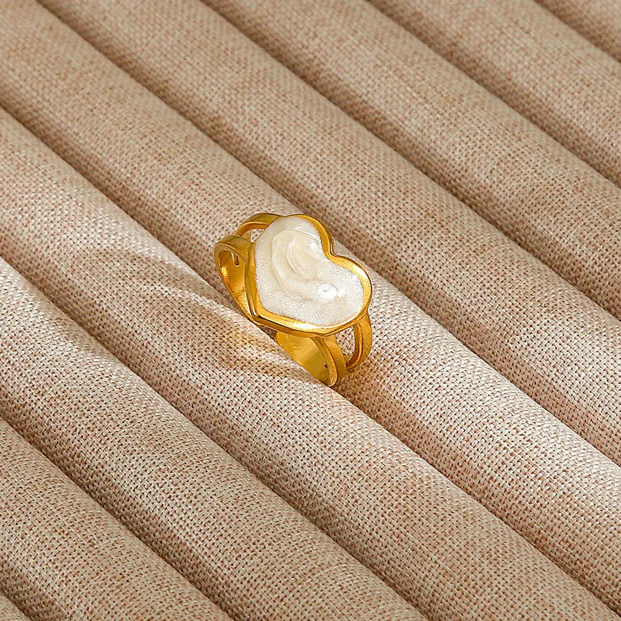 Heart Pattern Stainless Steel Ring 227