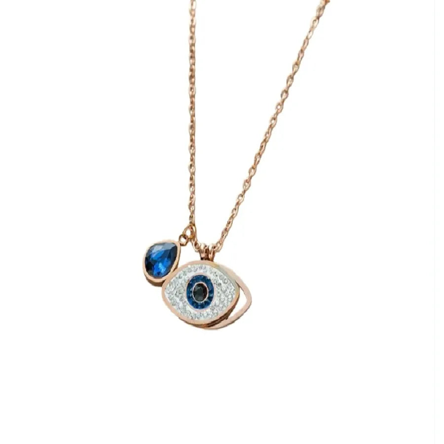 18K Gold Plated Eye Pendant Necklace