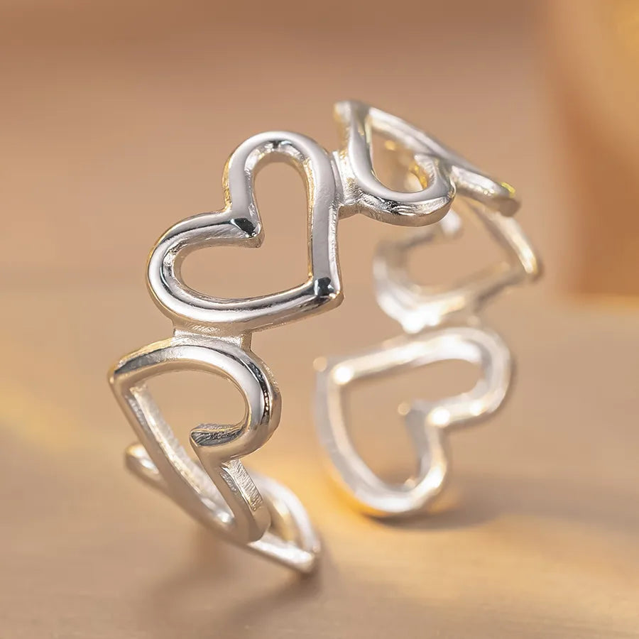 18K Gold Geometric Titanium Steel Open Ring K36 Steel Color Ring Adjustable