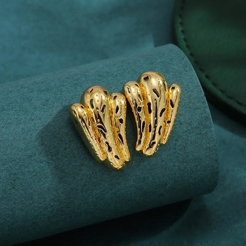 Bold Titanium Steel Large Hoop Earrings ES056