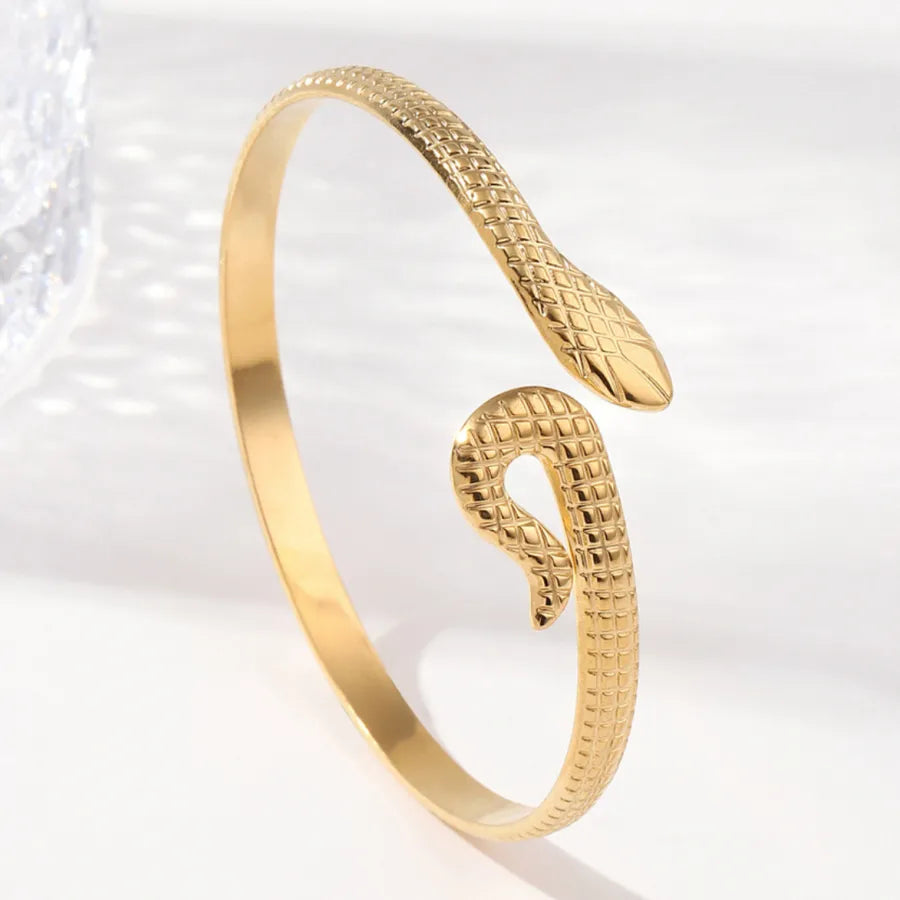 Unisex Titanium Steel Wide Cuff Bracelet WSZ013-2 Adjustable Opening