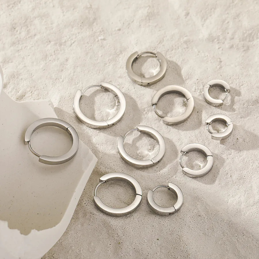 18K Gold PVD Geometric Stainless Steel Stud Earrings