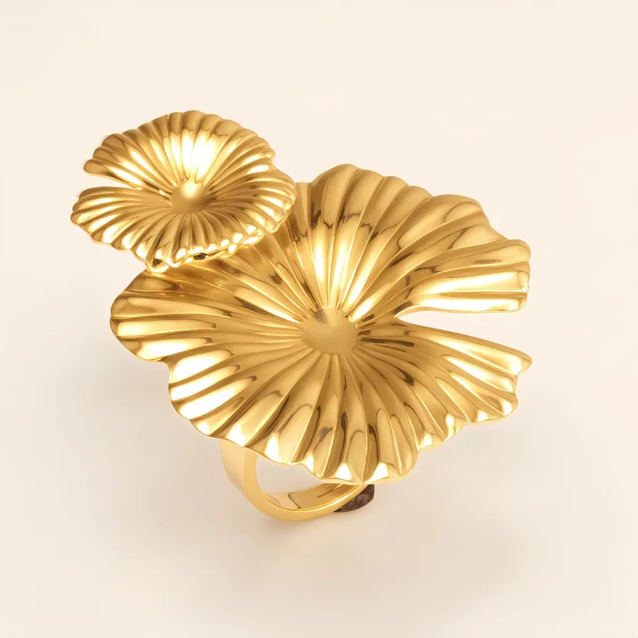 Elegant Stainless Steel Windmill Ring for Women