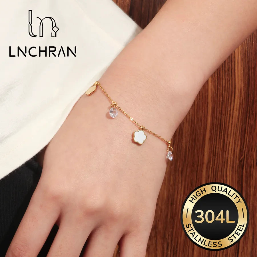 Gold & Silver Clover Bracelet for Women